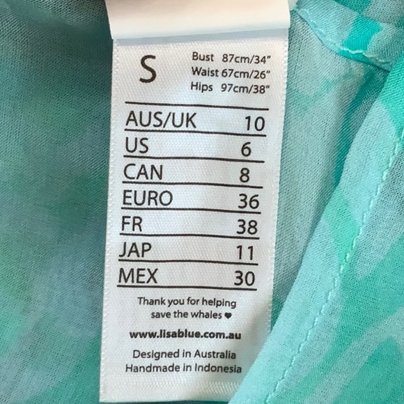 Lisa Blue ARABIAN NIGHTS Cape - Aqua Marine - Picture 6 of 14